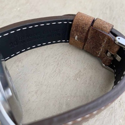 Explorer 26mm watch bracelet Arezzo mat veal Leather