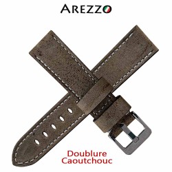 braelet montre veau mat doublure caoutchouc arezzo 22mm