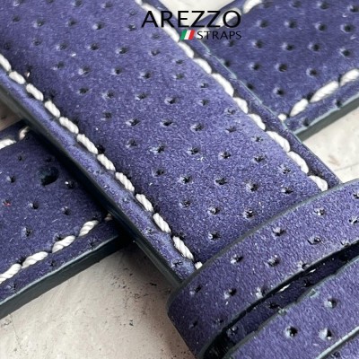 MONACO blue watch bracelet 20mm Microperforated AREZZO