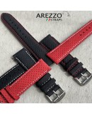 bracelet de montre cuir de veau mat 20mm microperforé MONACO Arezzo straps