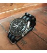 Bracelet NATO CONCEPT noir gris Omega speedmaster