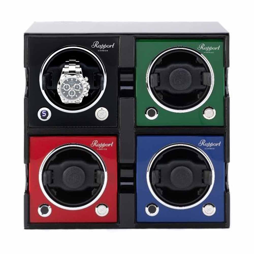 Set of 4 watchwinders MK3 Rapport London mix of colors