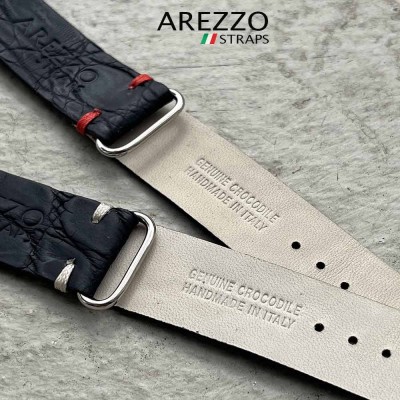 Genuine Crocodile NATO Strap 20mm Black