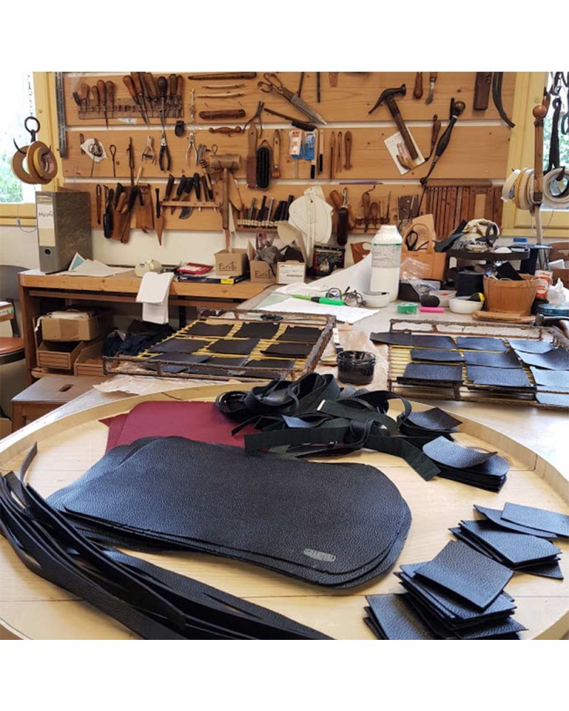 Leather pouch for 6 watches Grandval Black
