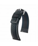 bracelet hirsch carbone noir 24mm