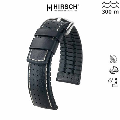 Watchstrap Hirsch TIGER black 20mm