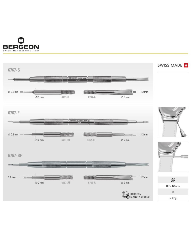 Spring Bar tool Bergeon 6767F professional