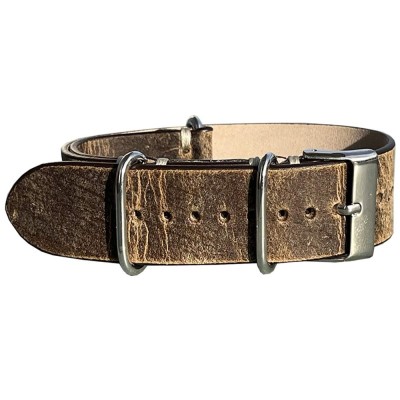 Leather NATO Strap 20mm Taupe – Arezzo