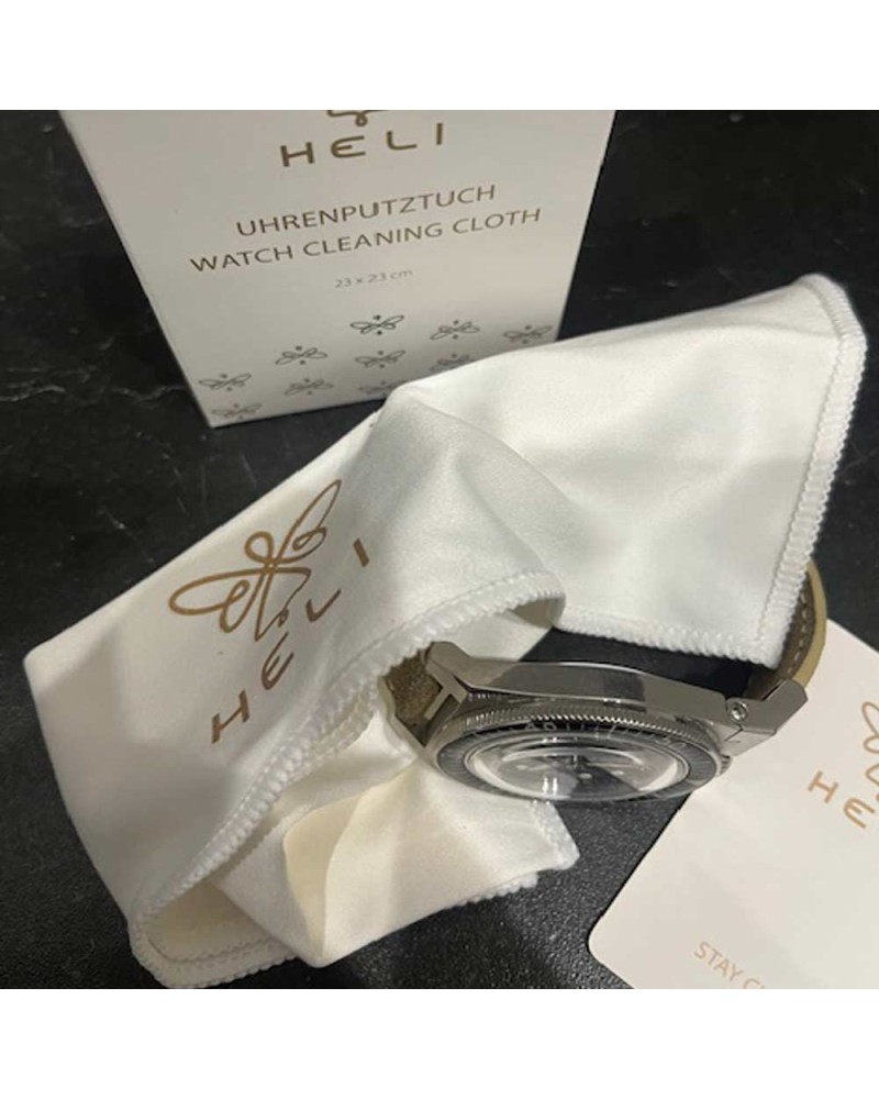 Microfiber HELI for watch cleaning - white