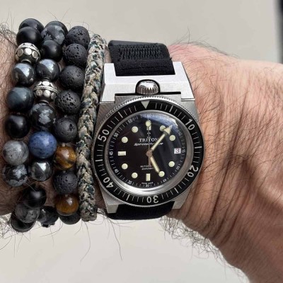 Bracelet montre Hirsch Velcro 20mm Noir VOCEM