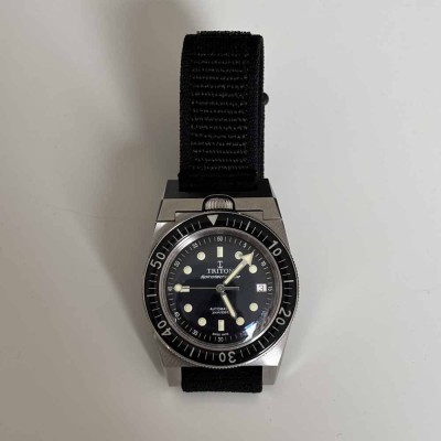 Bracelet montre Hirsch Velcro 22mm Noir VOCEM