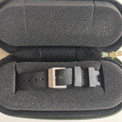 Travel watch case for 2 watches kaki green