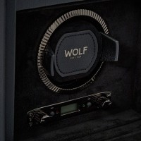 Boîte remontoir montre Wolf British Racing noir