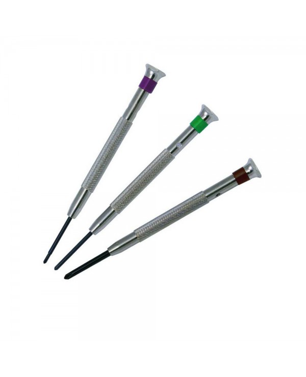 Set of 3 cross screwdrivers for watchmakers