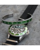 Bracelet Speedometer Official Vert et Inox Poli
