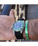 Bracelet Speedometer Official Vert et Inox Poli