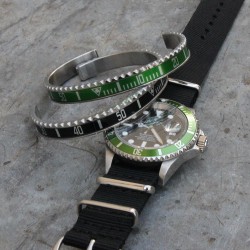 Bracelet Speedometer Official Vert et Inox Poli