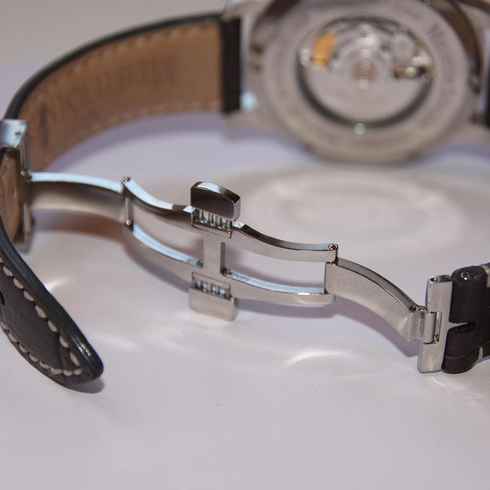 1 bracelet de montre en cuir PU à double boucle pour femme