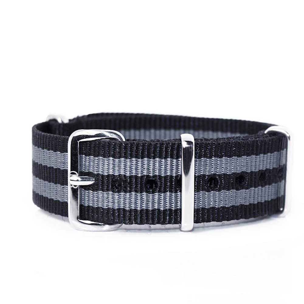 bracelet nato james bond noir gris