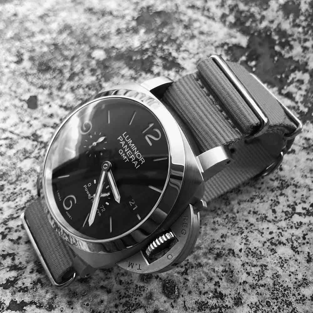 bracelet nato gris pour panerai 24mm
