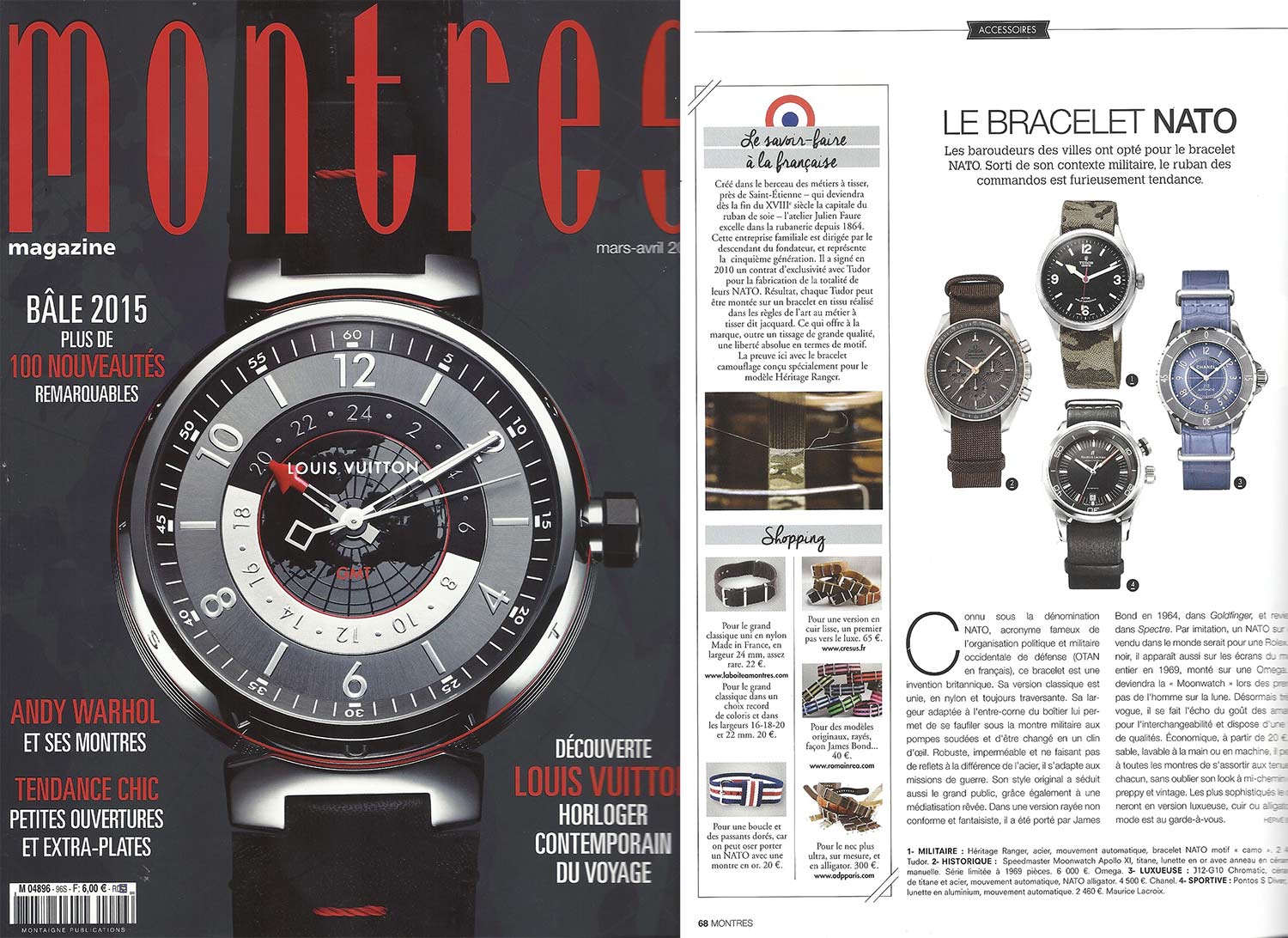 montre magazine bracelet nato