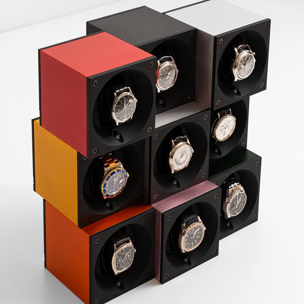 swiss kubik masterbox leather watch winder