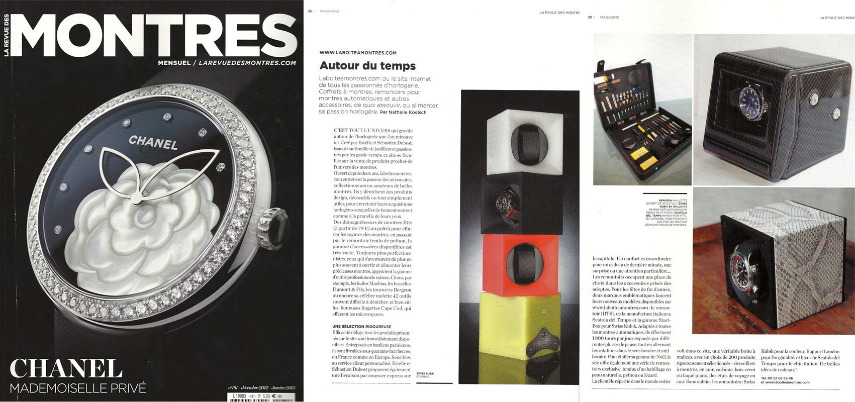 La Revue des Montres n 181 decembre 2012 article Autour du temps laboiteamontres