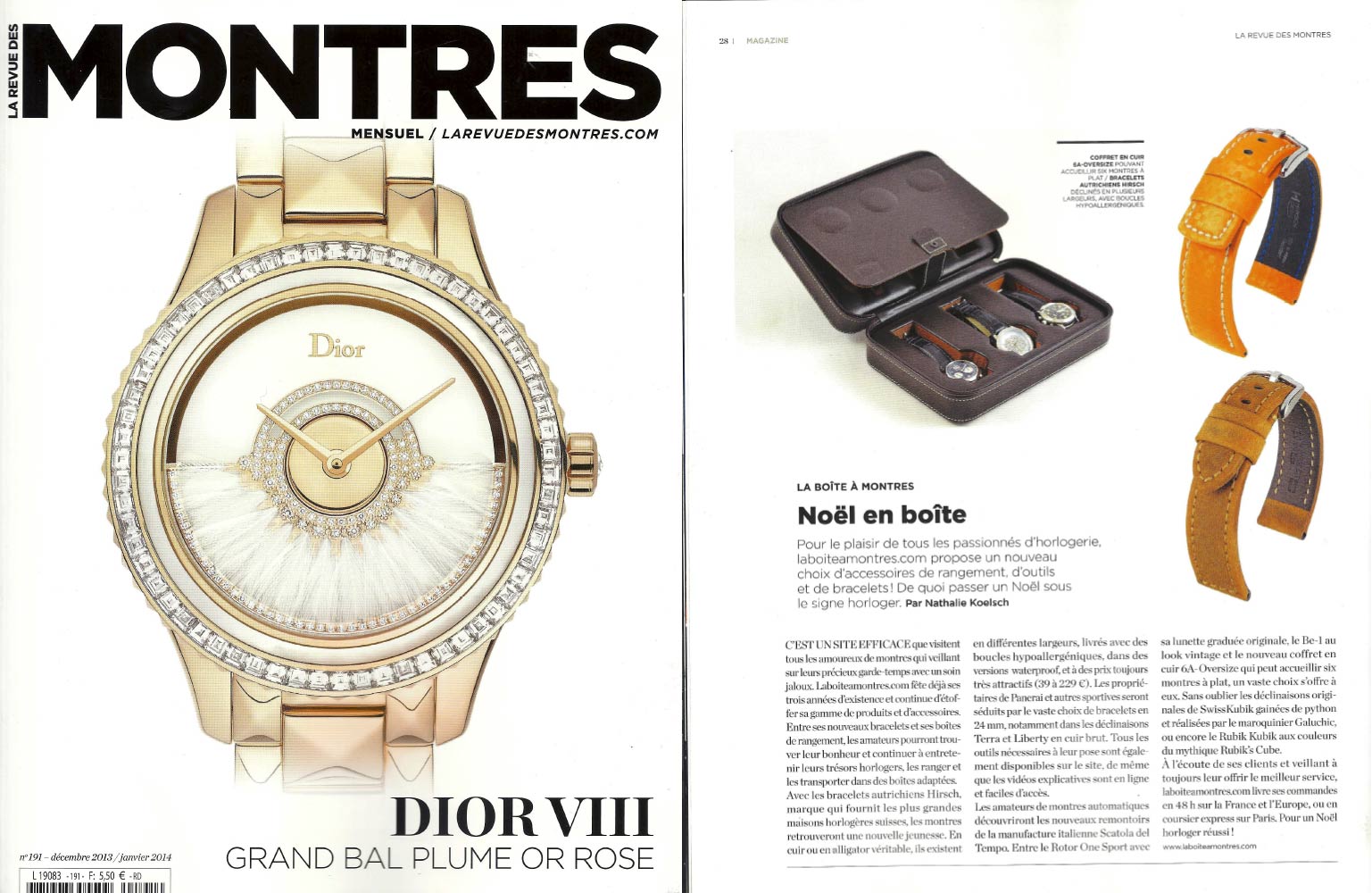 La Revue des Montres n 191 decembre 2013 article Noel en boite laboiteamontres