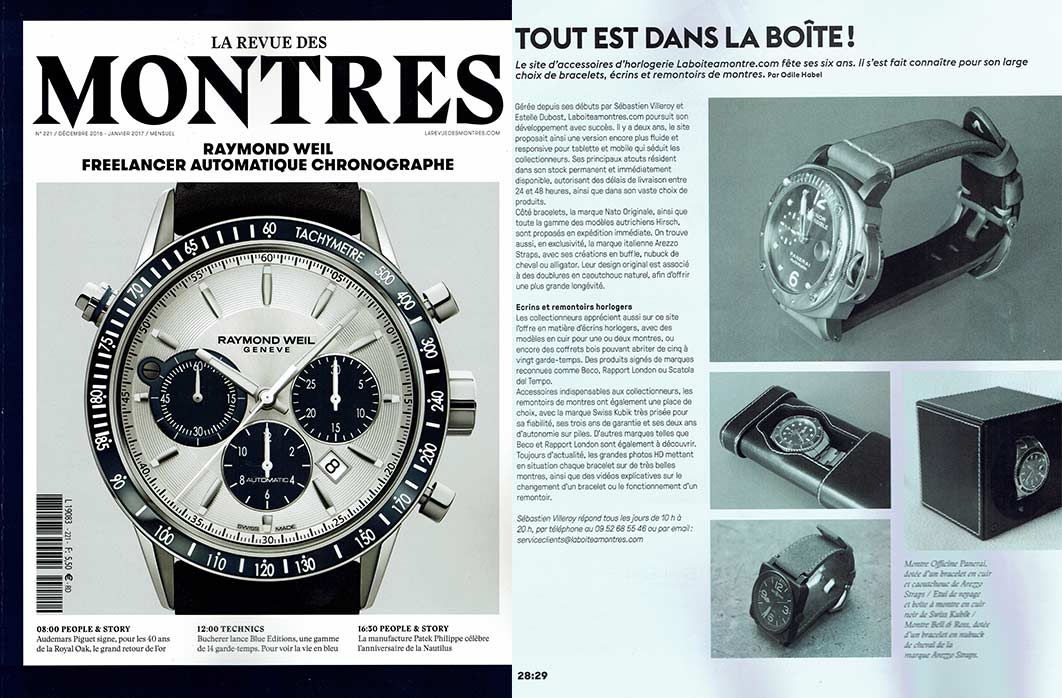 La Revue des Montres n 221 decembre 2016 article Tout est dans la boite laboiteamontres
