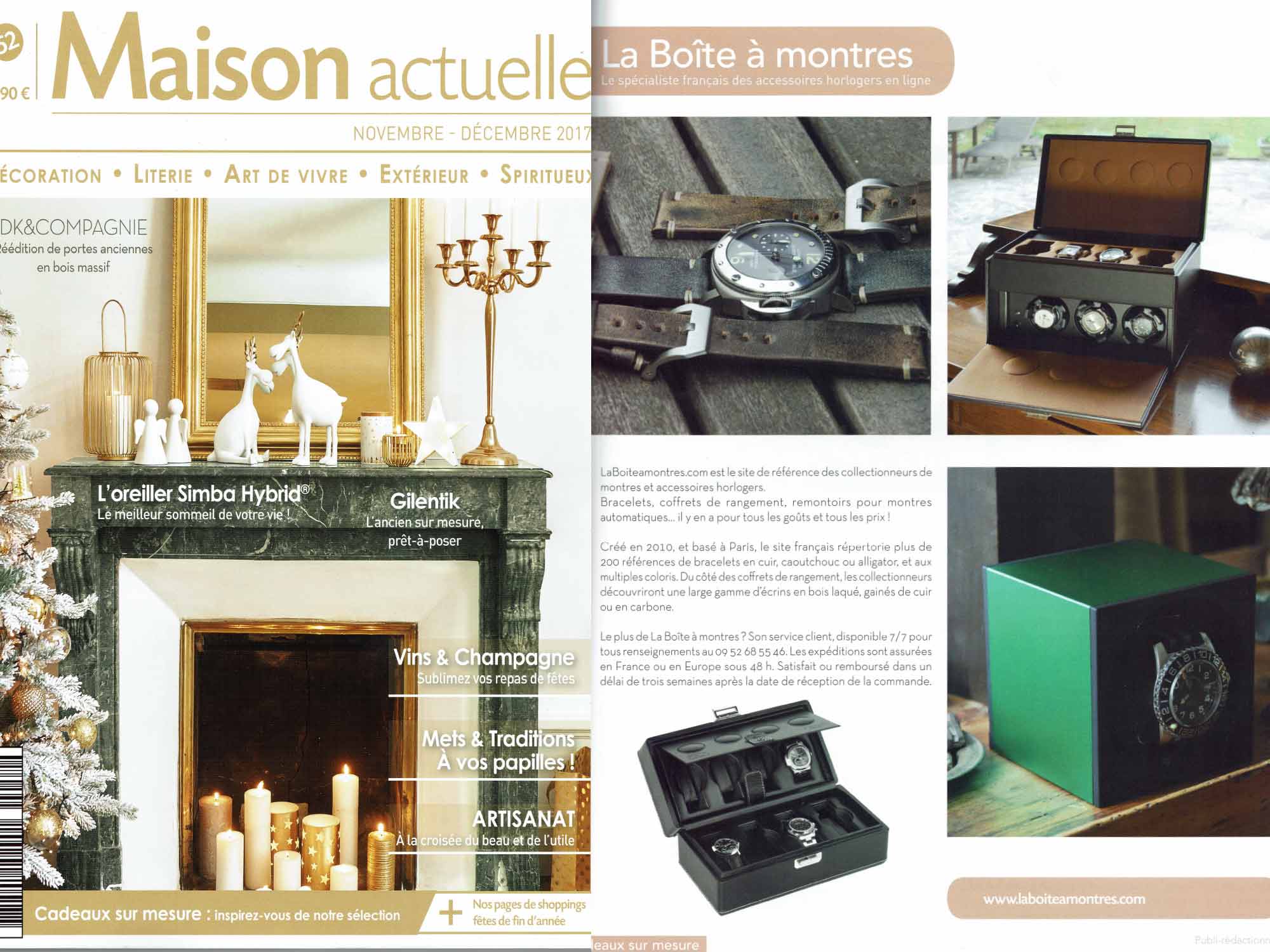 Publi redactionnel laboiteamontres Maison Actuelle n 52 novembre 2017