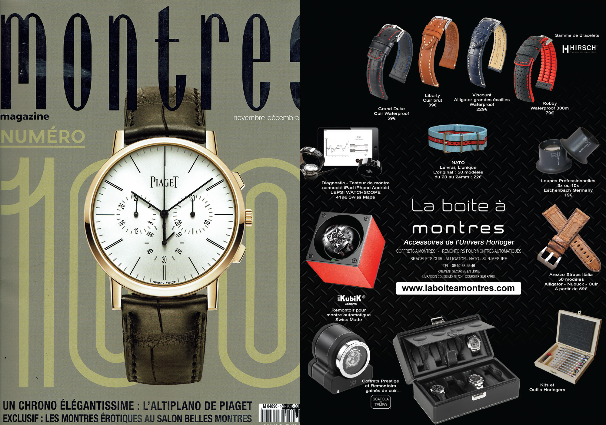 Campagne pleine page laboiteamontres numero 100 de Montres Magazine decembre 2015