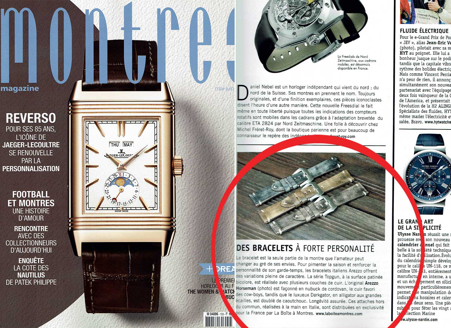 Montres Magazine n 103 juin 2016 bracelets Arezzo distribues par laboiteamontres