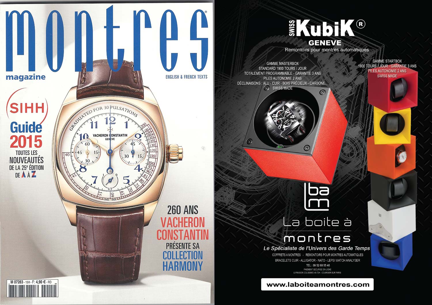 Campagne laboiteamontres cosignee Swiss Kubik guide SIHH 2015 Montres Magazine